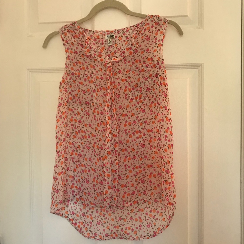 Sleeveless Floral Top